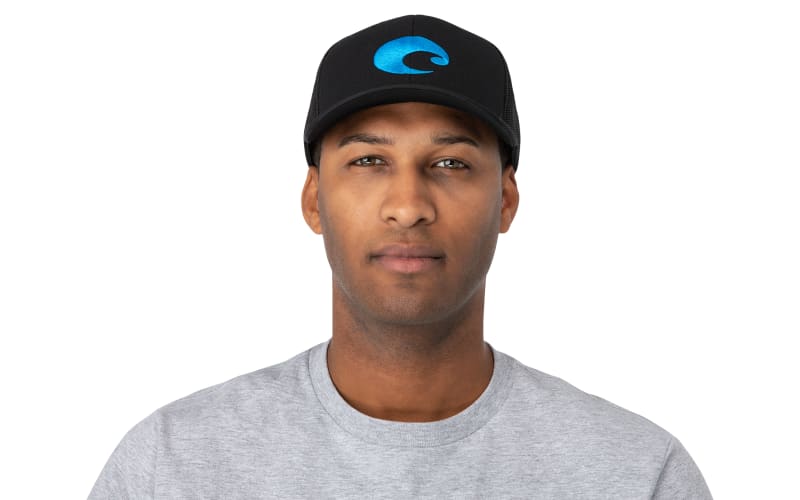 Costa Del Mar Flex Fit Logo Trucker Hat - Black