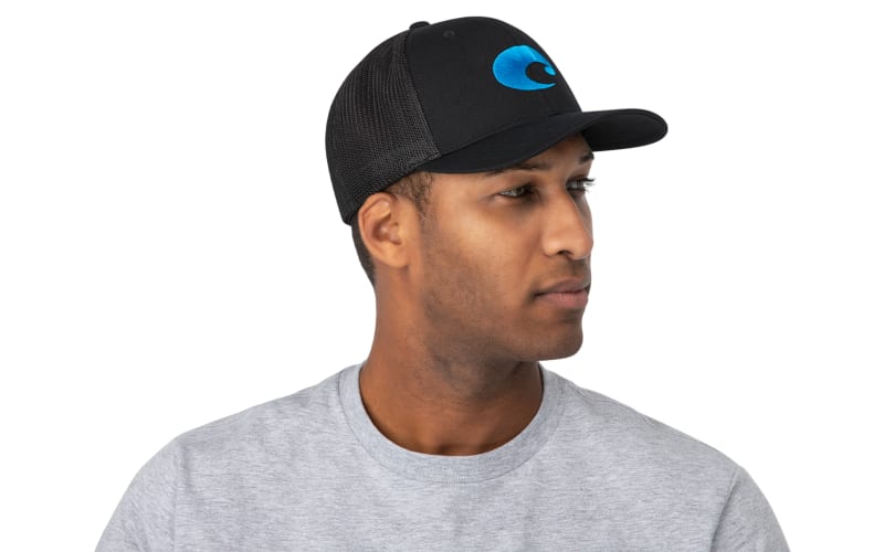 Costa Del Mar Flex Fit Logo Trucker Hat - Black