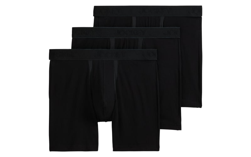 Jockey Chafe-Proof Cotton Boxer Briefs 3-Pack
