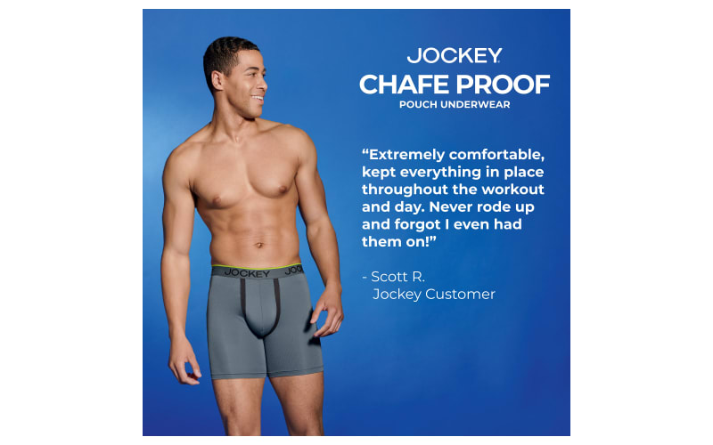 Jockey Chafe-Proof Cotton Boxer Briefs 3-Pack