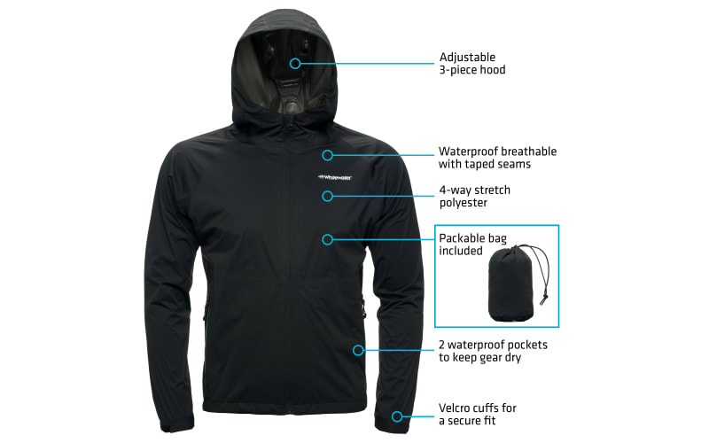Whitewater Packable Rain Jacket for Men