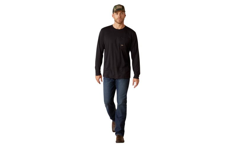 Ariat Rebar Workman Chrome Skull Long-Sleeve Shirt for Men