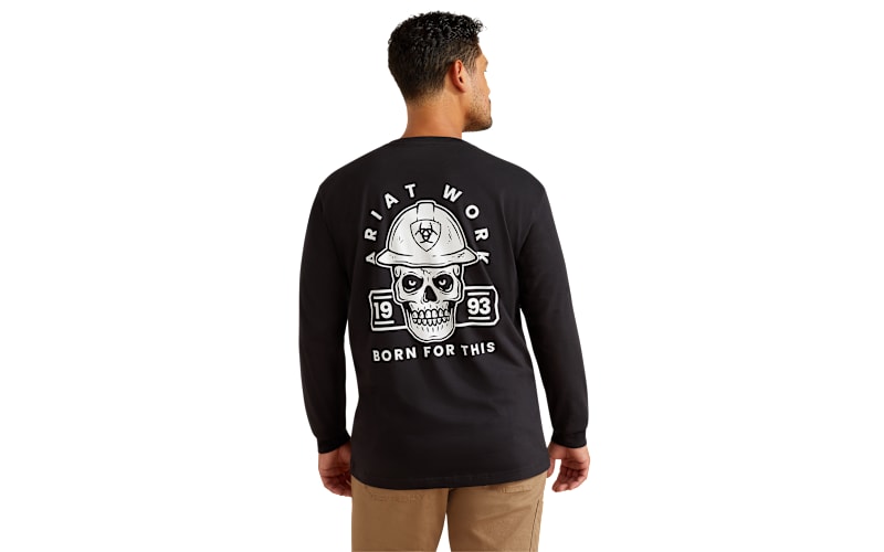 アークザラッドR シルバーノア Tシャツ Ariat Rebar Cotton Strong Hardhead Long-Sleeve T-Shirt for Men