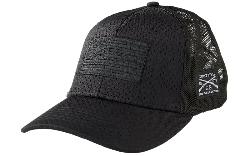 ALL cap descendents black flag USA製 Grunt Style Blackout Flag Stretch-Fit Cap | Bass Pro Shops