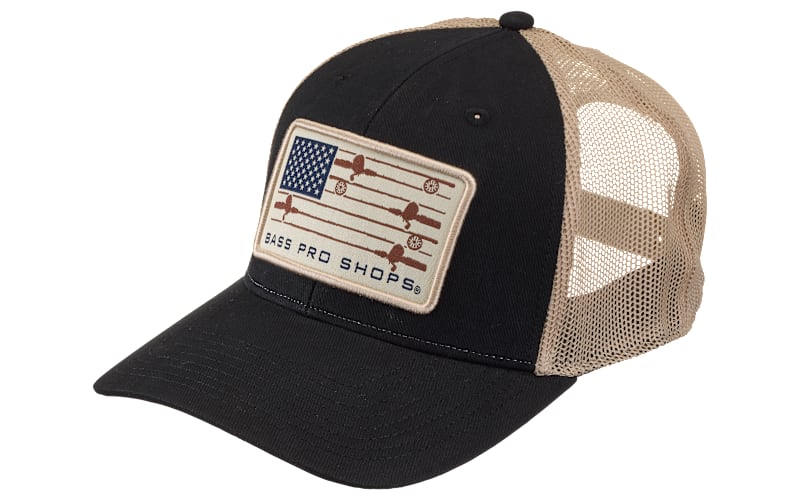 Bass Pro Shops Fishing Rod Flag Mesh-Back Snapback Cap | Bass Pro Shops