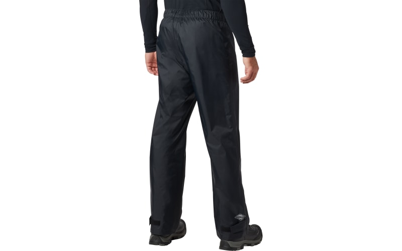 Columbia Packable Pants Mens Sz XL Black Adjustable Wind / Rain