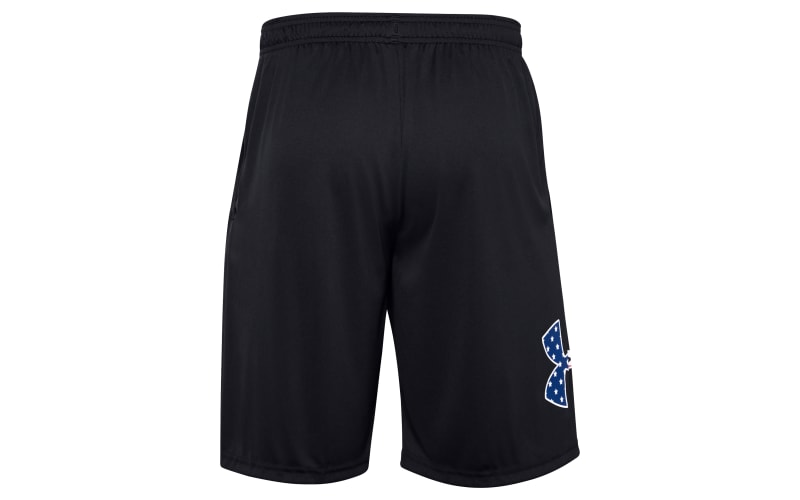 Under Armour Men's Freedom Tech Big Flag Logo Shorts, 4XL, Black/None