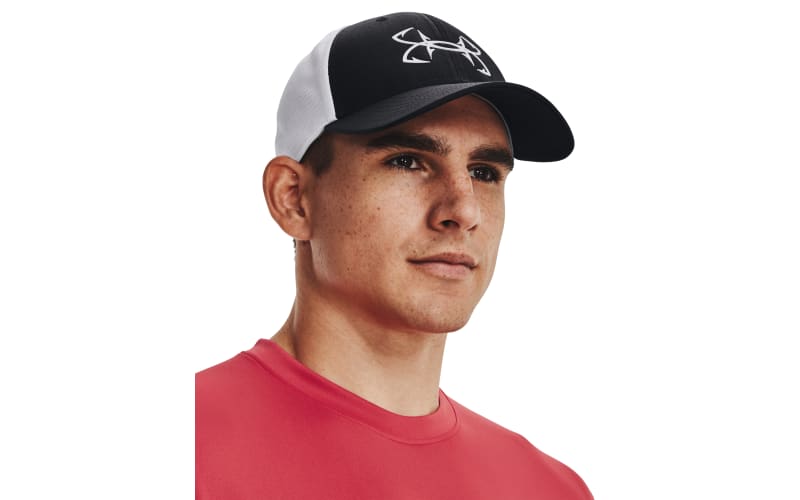 Under Armour Men Baseball Cap Blitzing II Fitted Hat Black White