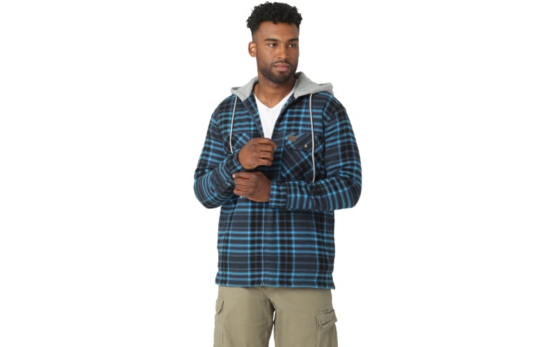 Wrangler Hooded Flannel Work Jacket for Men | Cabela's