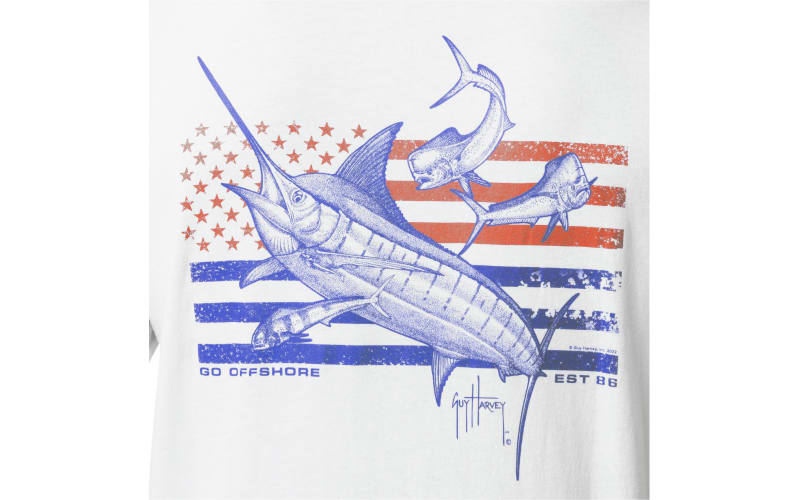 Guy Harvey Sailfish Boat Back-Print T-Shirt