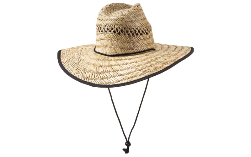 FloGrown Mens Round Straw Hat Beige One Size
