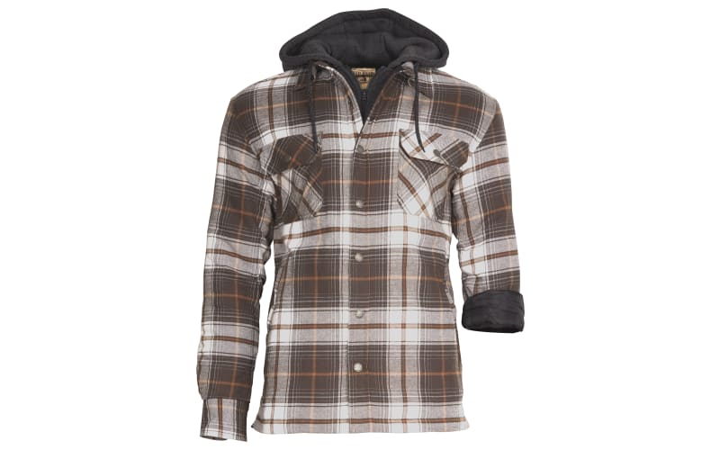 Pherrow's Wool Plaid Shirt Jacket Men's Shacket with Lightweight