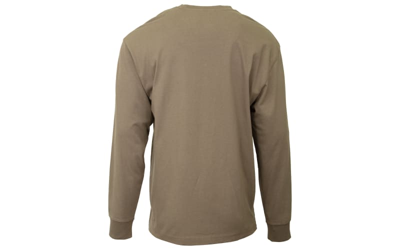 RedHead Crew Neck Long-Sleeve Pocket T-Shirt for Men