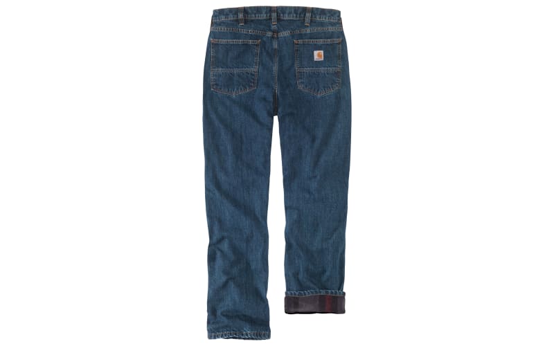 Mens carhartt lined jeans clearance