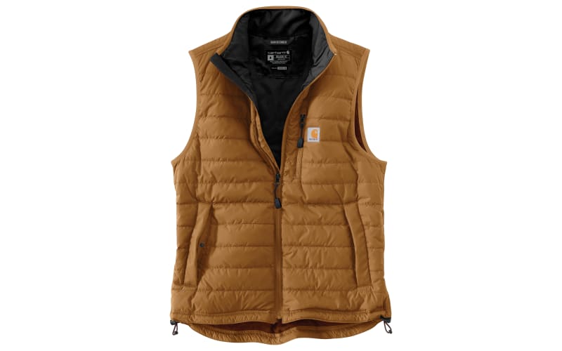 Carhartt Men's Brown Polyester Heated Vest (Large) in the Work