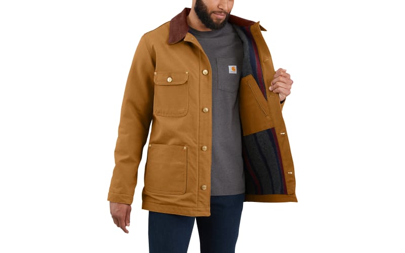  Tough Duck Men's Chore Jacket, Brown, S: Work Utility  Outerwear: Clothing, Shoes & Jewelry