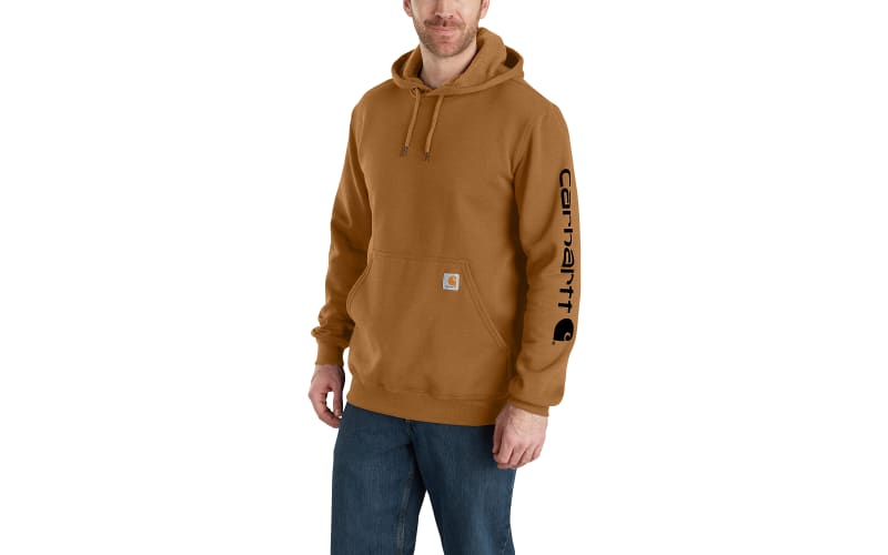 Carhartt Loose-Fit Midweight Logo Long-Sleeve Hoodie for Men | Cabela's