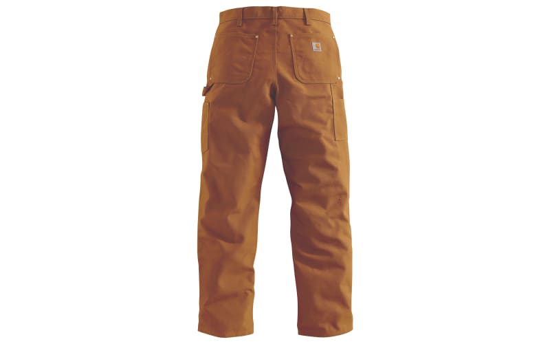 Carhartt Men's Relaxed Fit Carhartt Brown Canvas Work Pants (32 X 34) in  the Pants department at