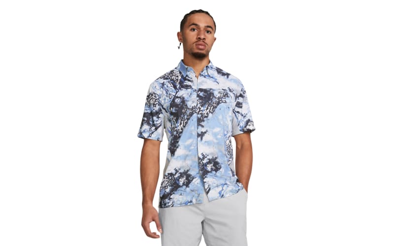 Under Armour Shorebreak Hybrid Printed Woven Short-Sleeve Button