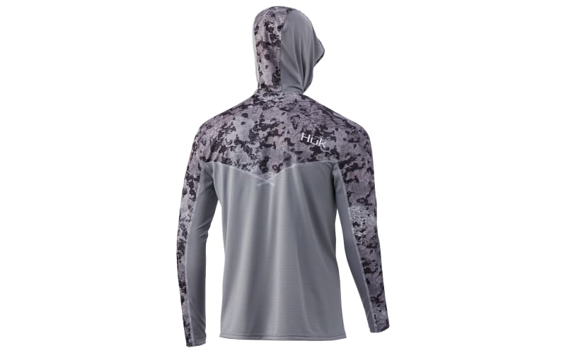 HUK Men's Icon X Camo Hoodie UPF 50+ Long-Sleeve Fishing Shirt