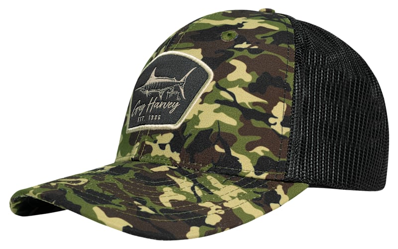 Guy Harvey Fishy Green Camo Mesh-Back Trucker Cap | Cabela's