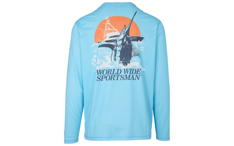 World Wide Sportsman 3D Cool Marlin Fishing Graphic Long-Sleeve