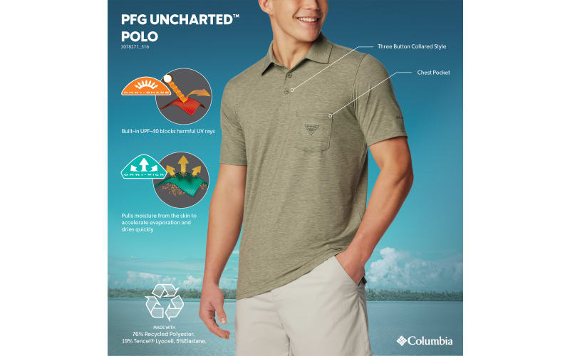 Columbia PFG Uncharted Polo for Men