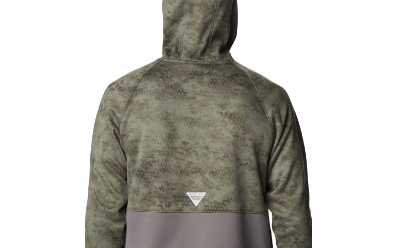 Columbia Men's PFG Super Terminal Fleece Hoodie - XL - GreenCamo