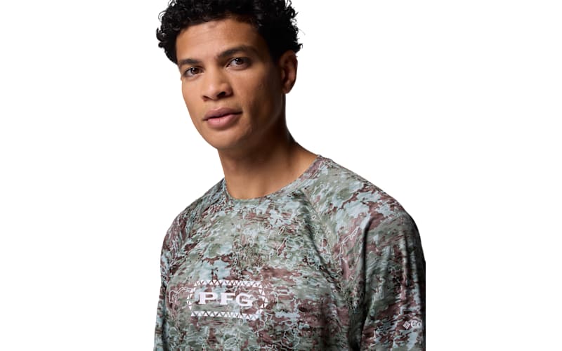 Columbia PFG Super Solar Stream Border Hex Long-Sleeve Shirt