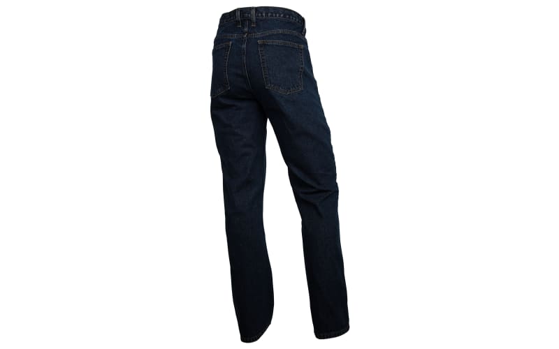 Carhartt Blue 40/30 Plaid Fleece Lined Straight Leg Denim Jeans
