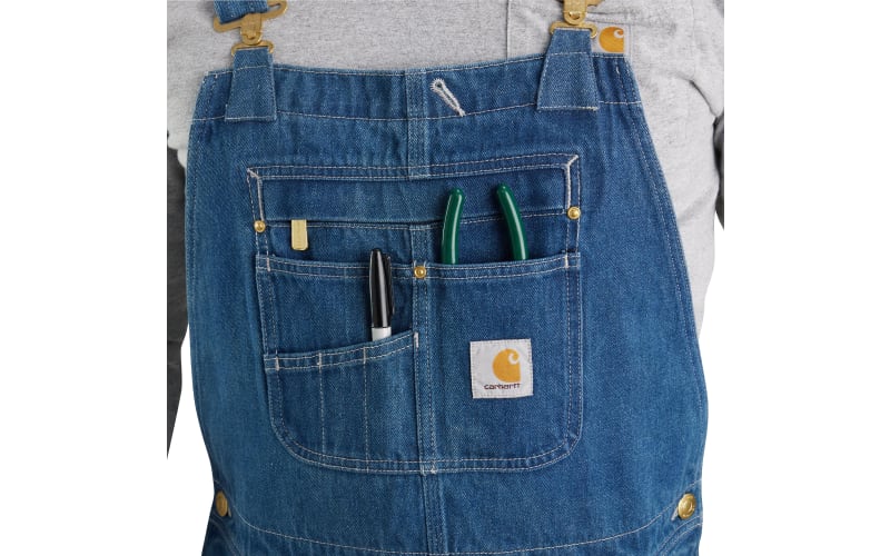 Men's 100% Cotton Rigid Denim Bib Overall 