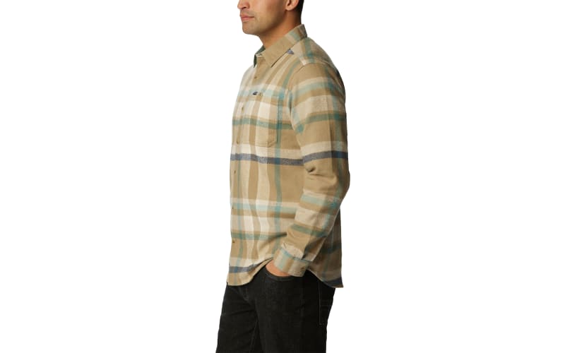 Men's Columbia Pitchstone Heavyweight Flannel Shirt, Size: XXL, Green