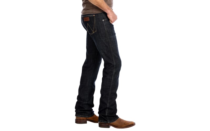 Wrangler Men's Retro Dark Wash Slim Bootcut Jeans