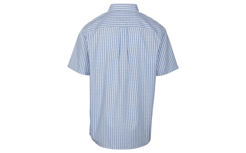 Redhead Wrinkle-Free Plaid Short-Sleeve Button-Down Shirt for Men - Elderberry - 2XLT