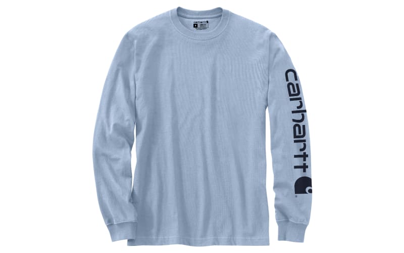 Carhartt Loose-Fit Heavyweight Logo Sleeve Graphic Long-Sleeve T-Shirt for  Men