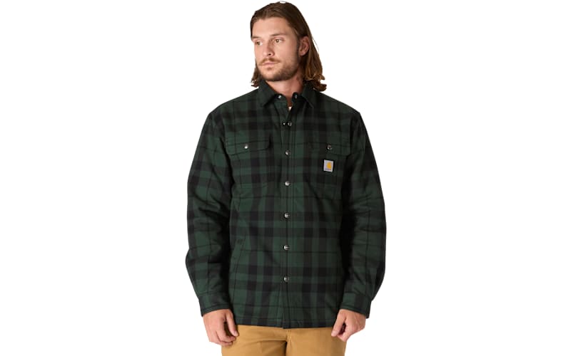 Carhartt Relaxed-Fit Flannel Sherpa-Lined Shirt Jac | Bass Pro Shops