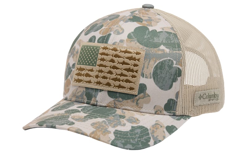 Columbia PFG Camo Fish Flag Patch Snap-Back Ball Cap | Cabela's