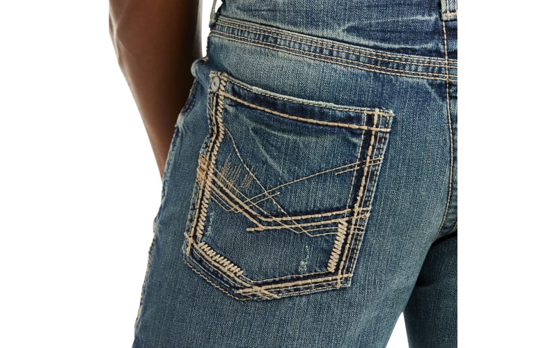 Ariat M5 Slim Gambler Stackable Straight Leg Jeans for Men Bass