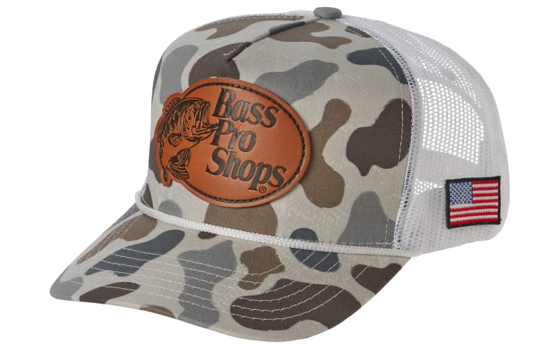 Bass Pro Shops Faux-Leather Patch Camo Mesh-Back Cap | Bass Pro Shops