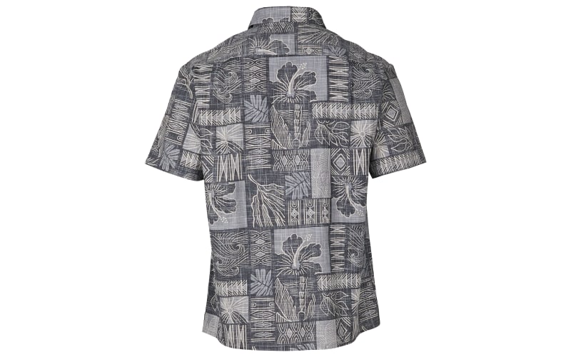 Redhead Crosshatch Printed Short-Sleeve Button-Up Shirt for Men