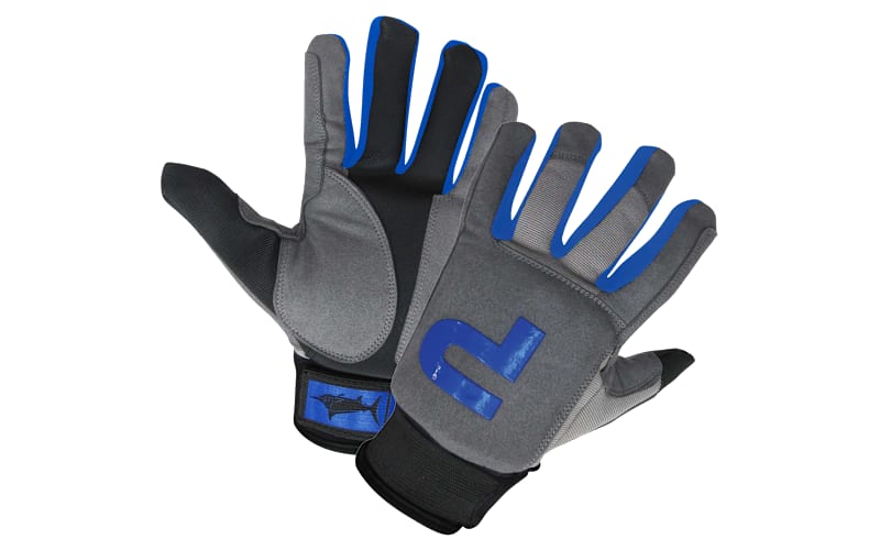 clear creek fishing gloves and poles Glacier Glove Stripping/Fighting Glove XL grabbing the bill of a marlin Slab Slanger Cut-Resistant Gloves
