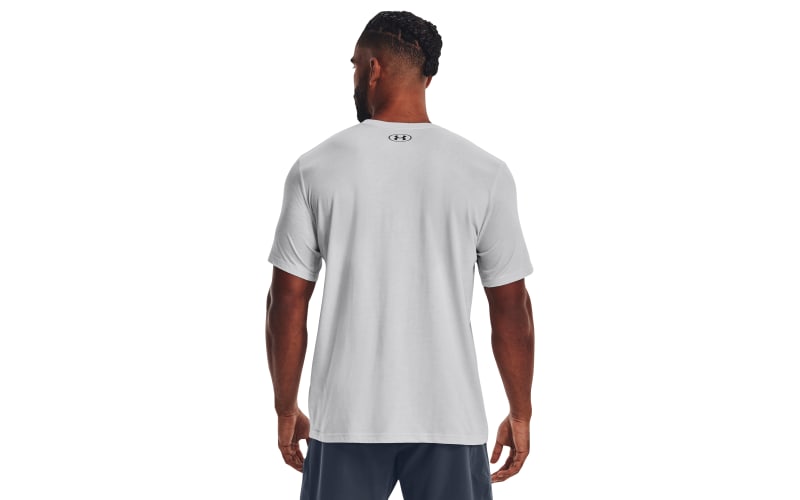 Under Armour Fish Hook Logo Short-Sleeve T-Shirt for Men - Halo Gray/Coho -  2XL