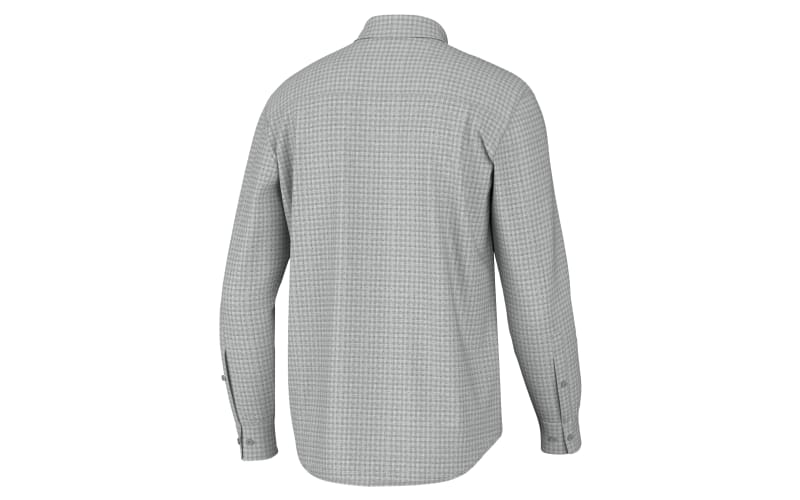 Huk Tide Point Break Minicheck Long-Sleeve Button-Down Shirt for Men