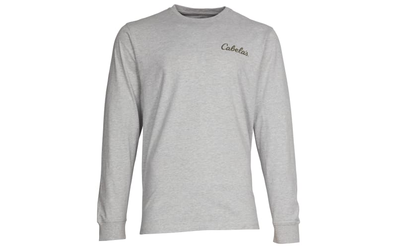T-shirt Manches Longues BASS OUTDOOR - Coupe Relaxée - Poche Poitrine - Gris