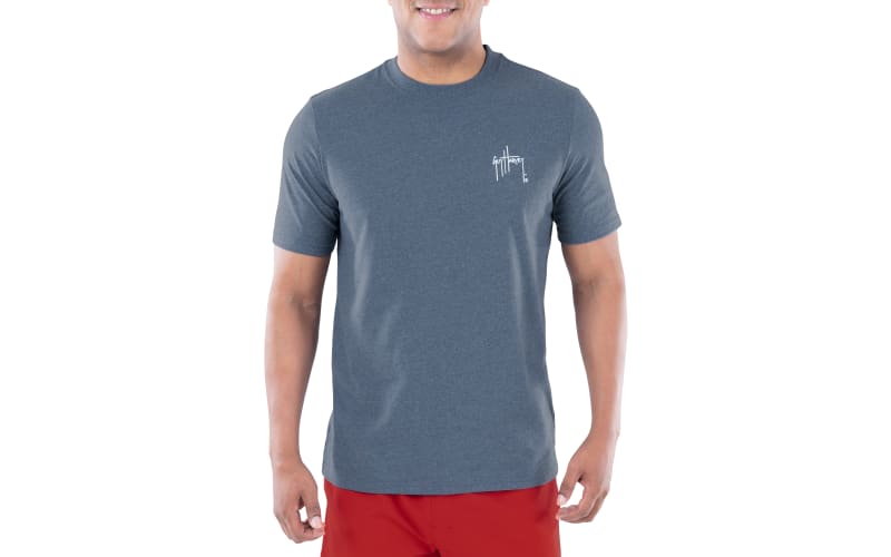 Guy Harvey Vintage Sportfishing Short-Sleeve T-Shirt for Men - Heather Navy - M
