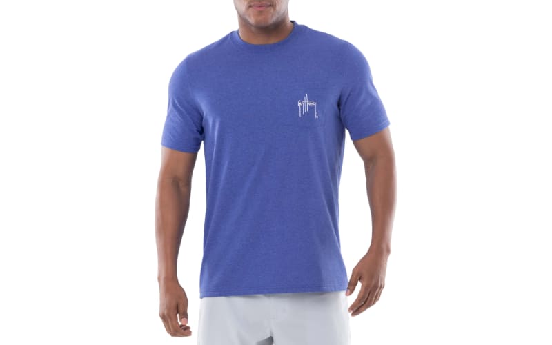 Guy Harvey Marlin Sketch Short-Sleeve Pocket T-Shirt for Men