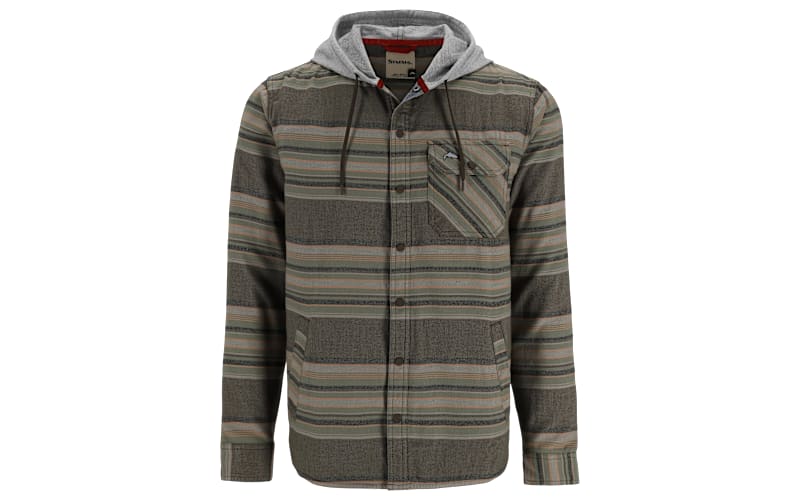 Simms Santee Flannel Long-Sleeve Hoodie for Men | Mack's Prairie Wings