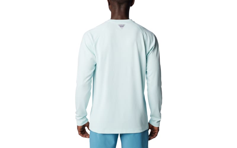 Columbia Men's PFG Solar Stream Long Sleeve Shirt, Large, Icy Morn