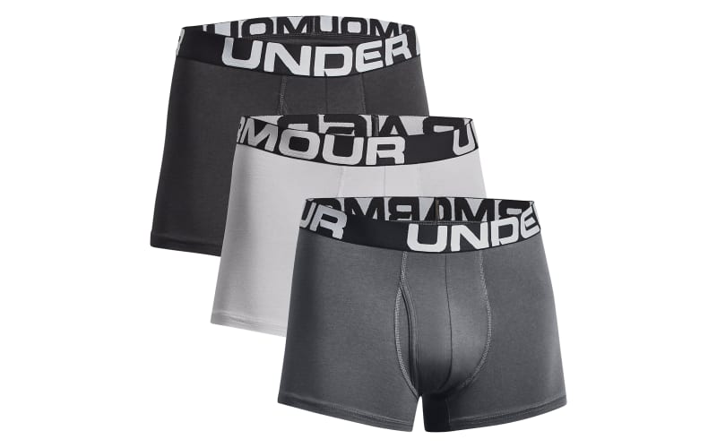 Under Armour 3-Pack Grey Cotton Stretch BoxerJock Mens Gray