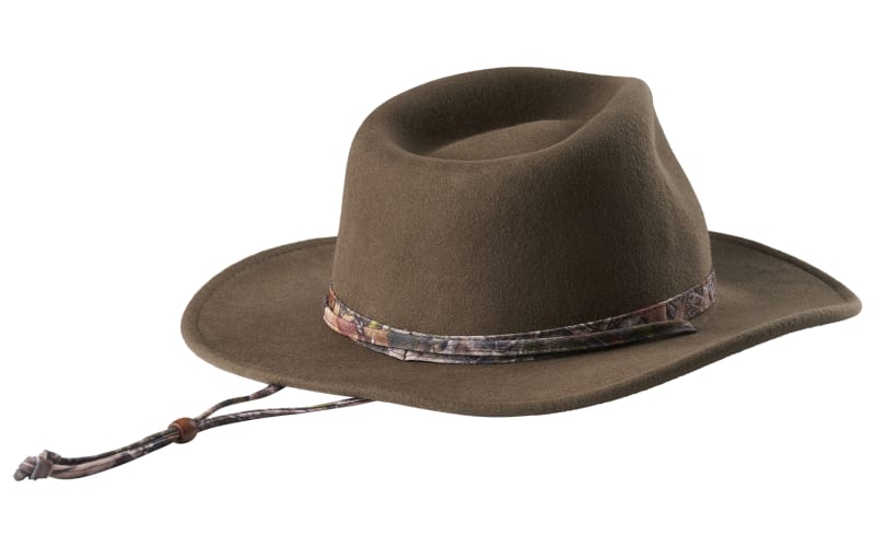 RedHead Wool Felt Camo Trim Hat with Earflaps for Men